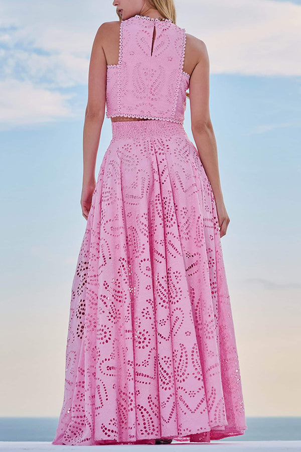 Emiliana™ | Dwuczęściowy zestaw z eleganckim topem i długą spódnicą