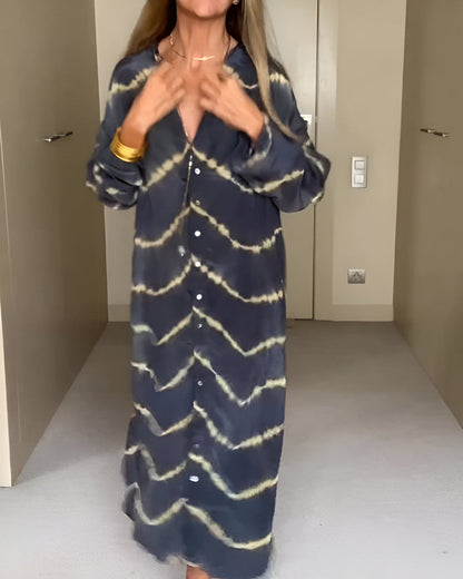 Dobromira™ | Boho maxi sukienka w paski