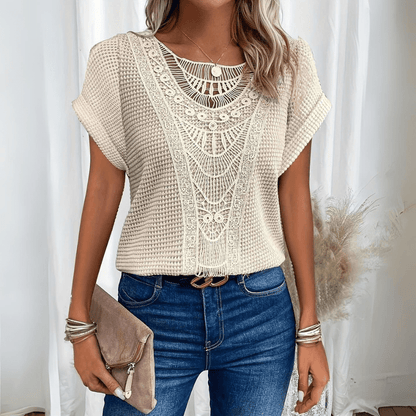 Mirabella™ | Bluzka w stylu Ibiza z koronkowymi detalami