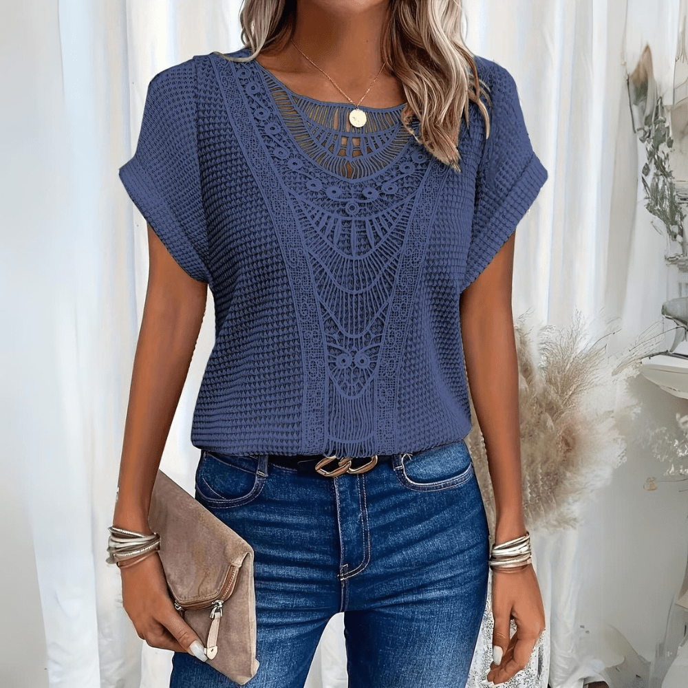 Mirabella™ | Bluzka w stylu Ibiza z koronkowymi detalami