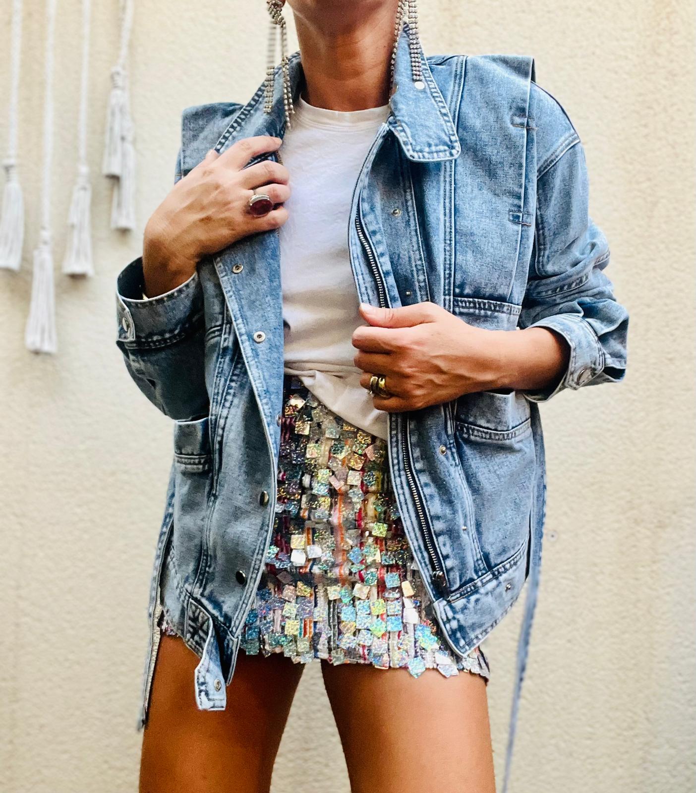 Roksana™ | Oversize kurtka jeansowa
