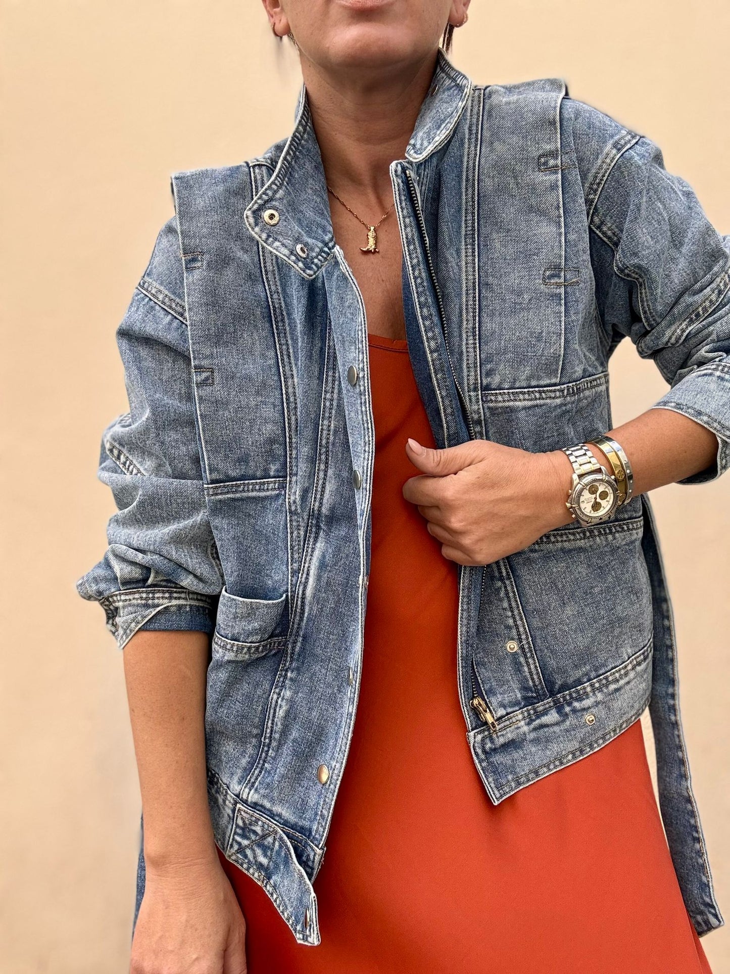 Roksana™ | Oversize kurtka jeansowa