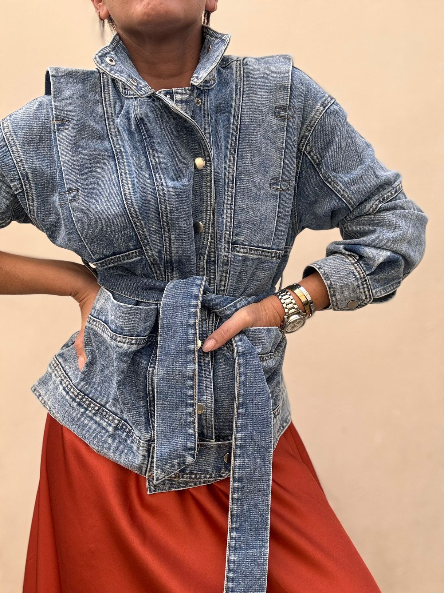 Roksana™ | Oversize kurtka jeansowa