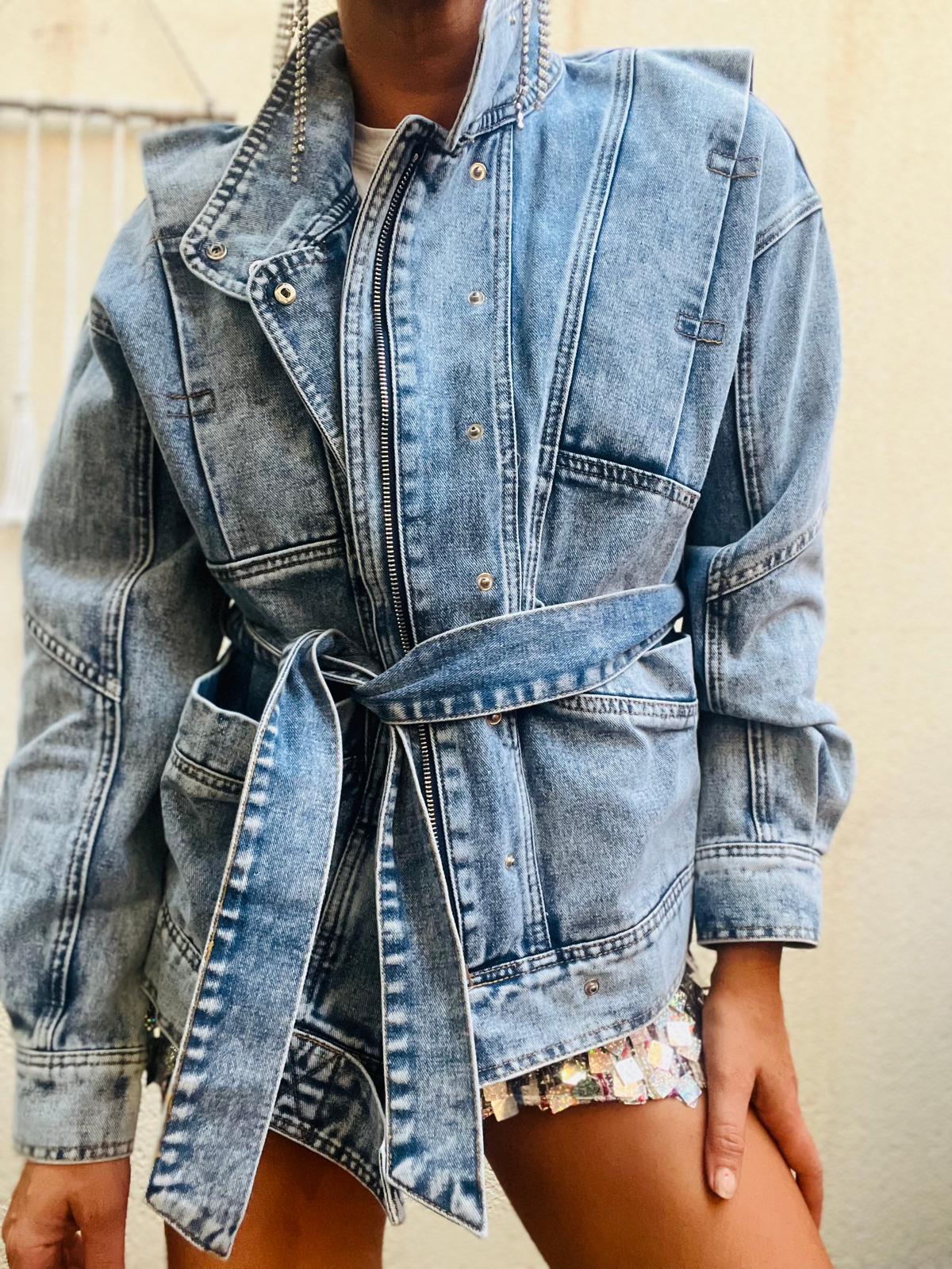 Roksana™ | Oversize kurtka jeansowa