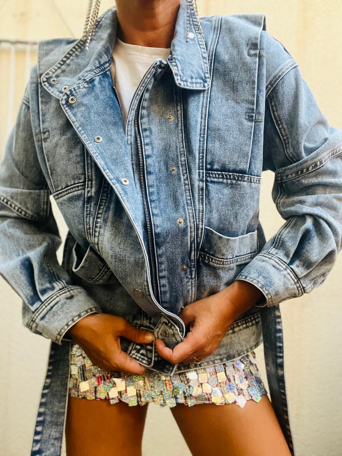 Roksana™ | Oversize kurtka jeansowa